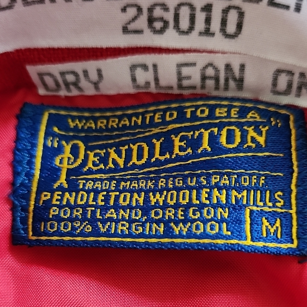 Pendleton 100% Wool Button-Up Shirt Red Size Medi… - image 7